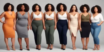 Diverse women in flattering outfits representing various body shapes